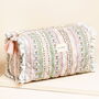Large Sage And Pink Vintage Floral Quilted Wash Bag, thumbnail 1 of 4