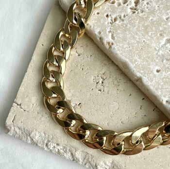 Clara Chunky Statement Gold Chain Necklace, 4 of 4