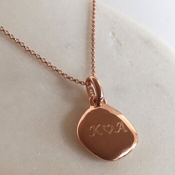 Personalised 18ct Rose Gold Plated Pebble Necklace, 5 of 9