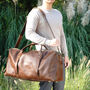 Genuine Leather Holdall Luggage, thumbnail 4 of 12