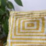 Velvet Mustard Yellow And Beige Cushion Cover, thumbnail 7 of 8