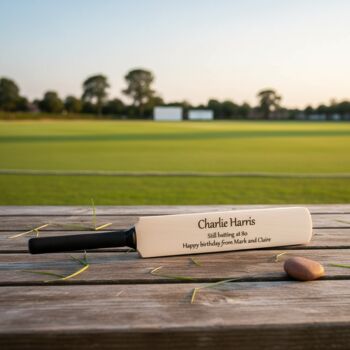 Personalised Display Cricket Bat, 10 of 12