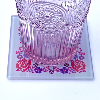 Personalised Teacher Glass Coaster Thank You For Helping Me Bloom, 2 of 2