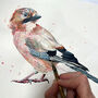 Inky Jay Bird Illustration Print, thumbnail 4 of 11