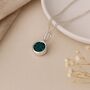 Personalised Emerald Birthstone Necklace In Sterling Silver, thumbnail 4 of 11