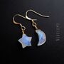 Crescent Moon And Star Earrings, thumbnail 1 of 12