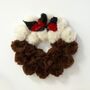 Christmas Pudding Wreath Pom Pom Craft Kit, thumbnail 3 of 6