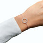 O Circle Bracelet Rose Or Gold Plated 925 Silver, thumbnail 2 of 7