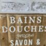 French Bathroom Sign Wooden Wc Plaque French Home Décor, thumbnail 3 of 7
