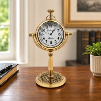 Personalised 50th Golden Wedding Anniversary Desk Clock Gift, 4 of 11