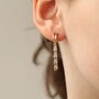 Art Deco Baguette Diamond Drop Earrings, thumbnail 2 of 6