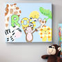 Personalised Jungle Pastel Name Canvas, thumbnail 3 of 12
