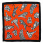 'Leopard Lust' Illustrated Silk Pocket Square, thumbnail 1 of 6