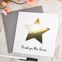 Personalised Metallic Gold Star Card, thumbnail 1 of 3