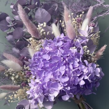 Purple Hydrangea Dried Flower Bouquet, 3 of 10