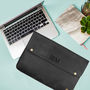 Personalised Black Leather Oslo Macbook Sleeve/Case, thumbnail 6 of 8