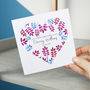 Personalised Heart Christening Card For Boys And Girls, thumbnail 2 of 10