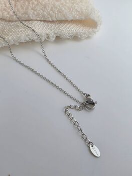 Aquamarine Gem Sterling Silver Necklace,March Birthstone Necklace,Waterproof Stainless Steel Jewellery Gift For Her, 10 of 10