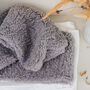 Luxury Grey Teddy Fleece Scarf, thumbnail 4 of 4