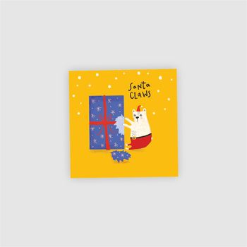 Santa Claws Bear Christmas Card, 2 of 2