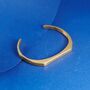 Personalised Open Cuff Bangle In Gold Or Silver For Men And Women, Open Bracelet, thumbnail 7 of 10