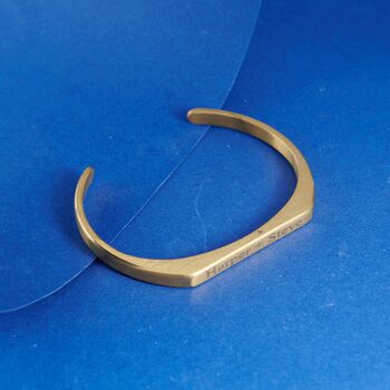 Personalised Open Cuff Bangle In Gold Or Silver For Men And Women, Open Bracelet, 7 of 10