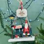 Personalised Santa On A Park Bench Christmas Bauble, thumbnail 1 of 2