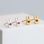 Sterling Silver Rudolph Stud Earrings, thumbnail 1 of 4