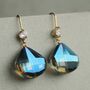 Labradorite Blue Drop Art Deco Earrings, thumbnail 1 of 9