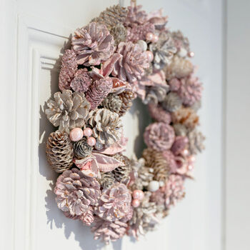 Blush Pink Winter Wreath, 4 of 5