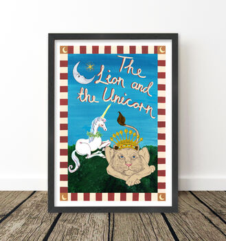 The Lion And The Unicorn Vintage Nursery Print, 10 of 10