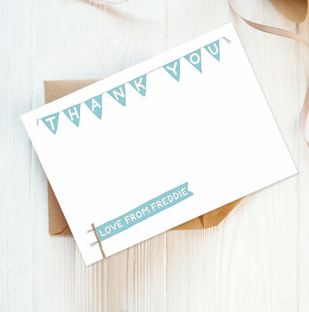 Personalised Thank You Note Cards In 18 Colours, 4 of 5