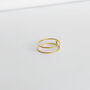 Parallel Double 18ct Gold Vermeil Plated Ring, thumbnail 1 of 7