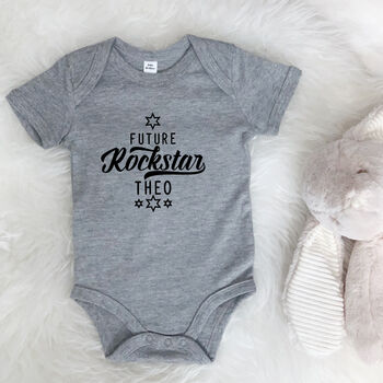Future Rockstar Personalised Babygrow With Stars, 6 of 12