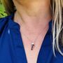 The En Pointe Smokey Quartz Necklace, Silver, thumbnail 2 of 7