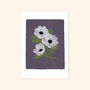 Illustrated Purple Flower Print Anemone, Unframed, thumbnail 2 of 2