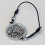 Black Bracelet With Sparkly Silver Tree Charm, thumbnail 2 of 2