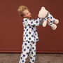 Leonie Girls Star And Leopard Pyjama Set With Teddy, thumbnail 3 of 5