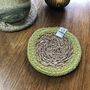 Respiin Set Of Six Seagrass And Jute Coasters Brights, thumbnail 8 of 11