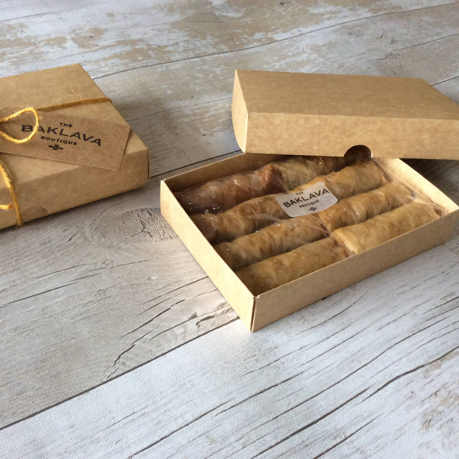 walnut baklava gift box by the baklava boutique