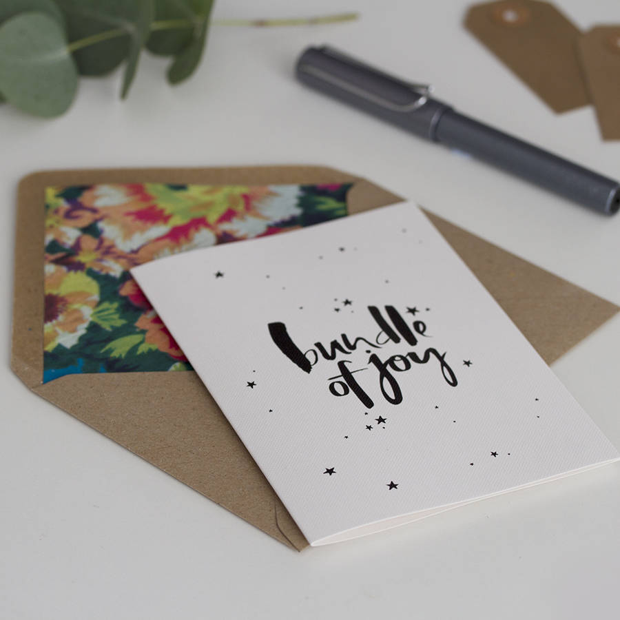 'bundle of joy' card by too wordy | notonthehighstreet.com