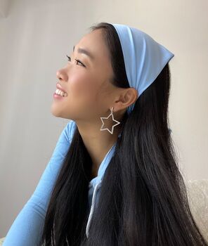 Silk Audrey Triangle Headscarf, 10 of 12