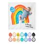 Rainbow Swaddle Blanket Milestone Cards Baby Gift Set, thumbnail 1 of 8