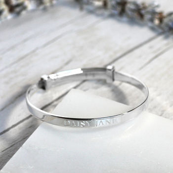 Child's Sterling Silver Christening Bangle, 7 of 7