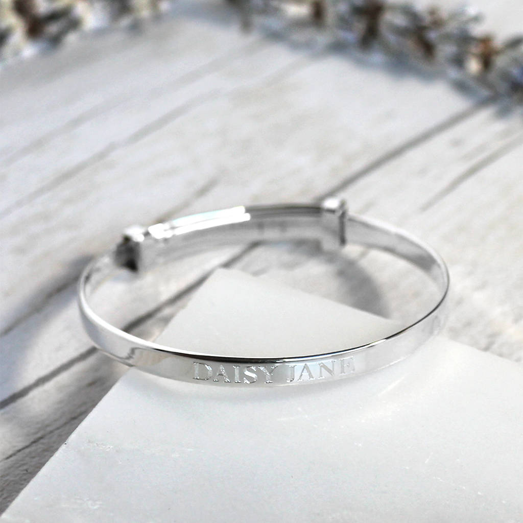 silver christening bracelet
