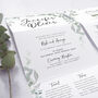 'Greenery' Four Fold Wedding Invitation, thumbnail 2 of 8