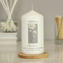 Personalised Birth Flower Pillar Candle, thumbnail 2 of 12