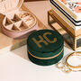 Personalised Initials Velvet Jewellery Box Travel Gift For Her Or For Home, thumbnail 2 of 9