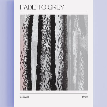 Visage Fade To Grey Song Inspired Art Print, 2 of 3
