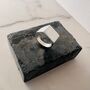Men's Square 18kt Gold Plated Silver Signet Ring, thumbnail 9 of 10